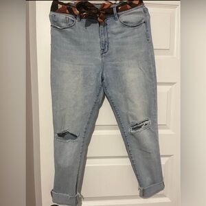 BDG Light Blue Distressed Women Cropped Jeans